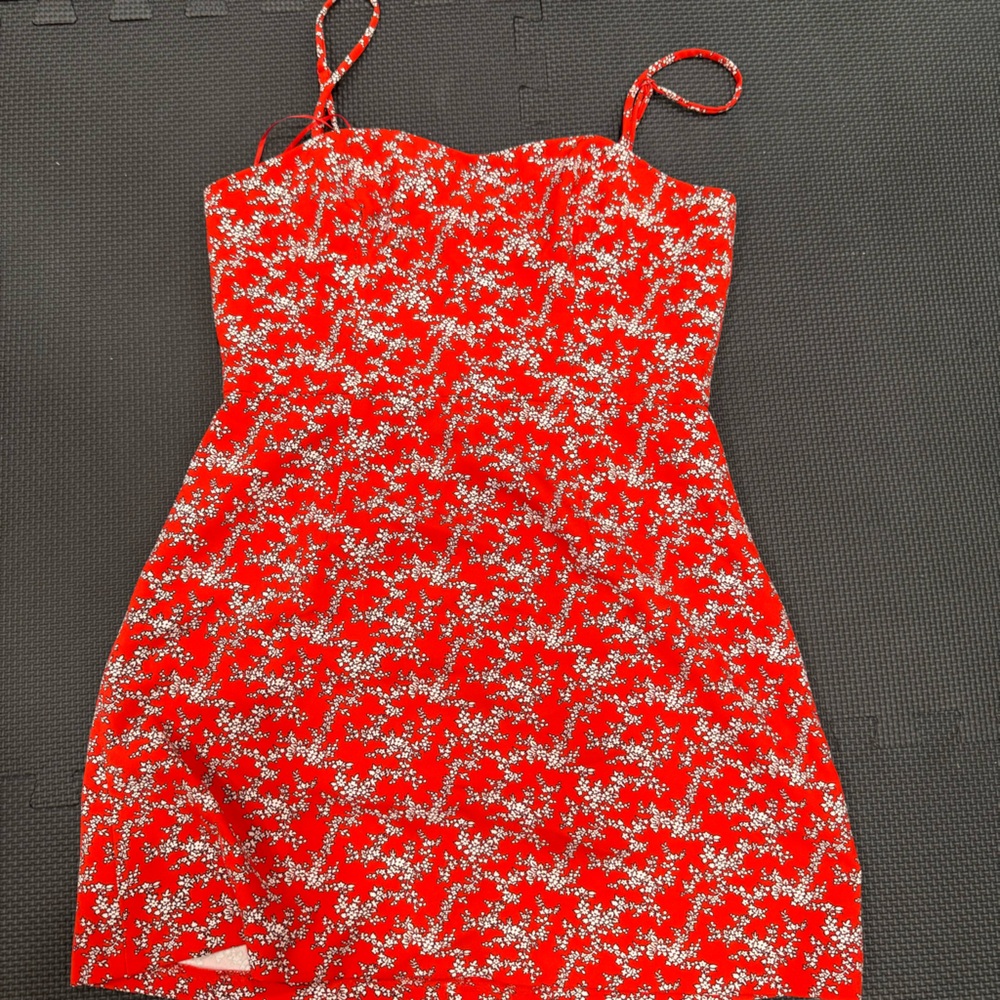 French Connection Red Floral Dress